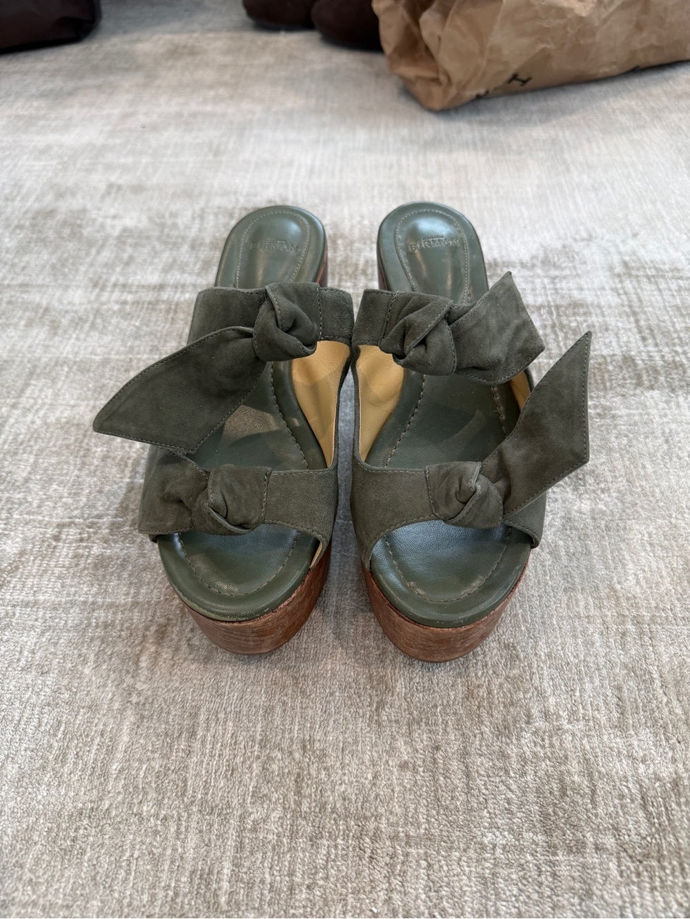 Alexandre Birman Clarita suede double-knot clog sandals